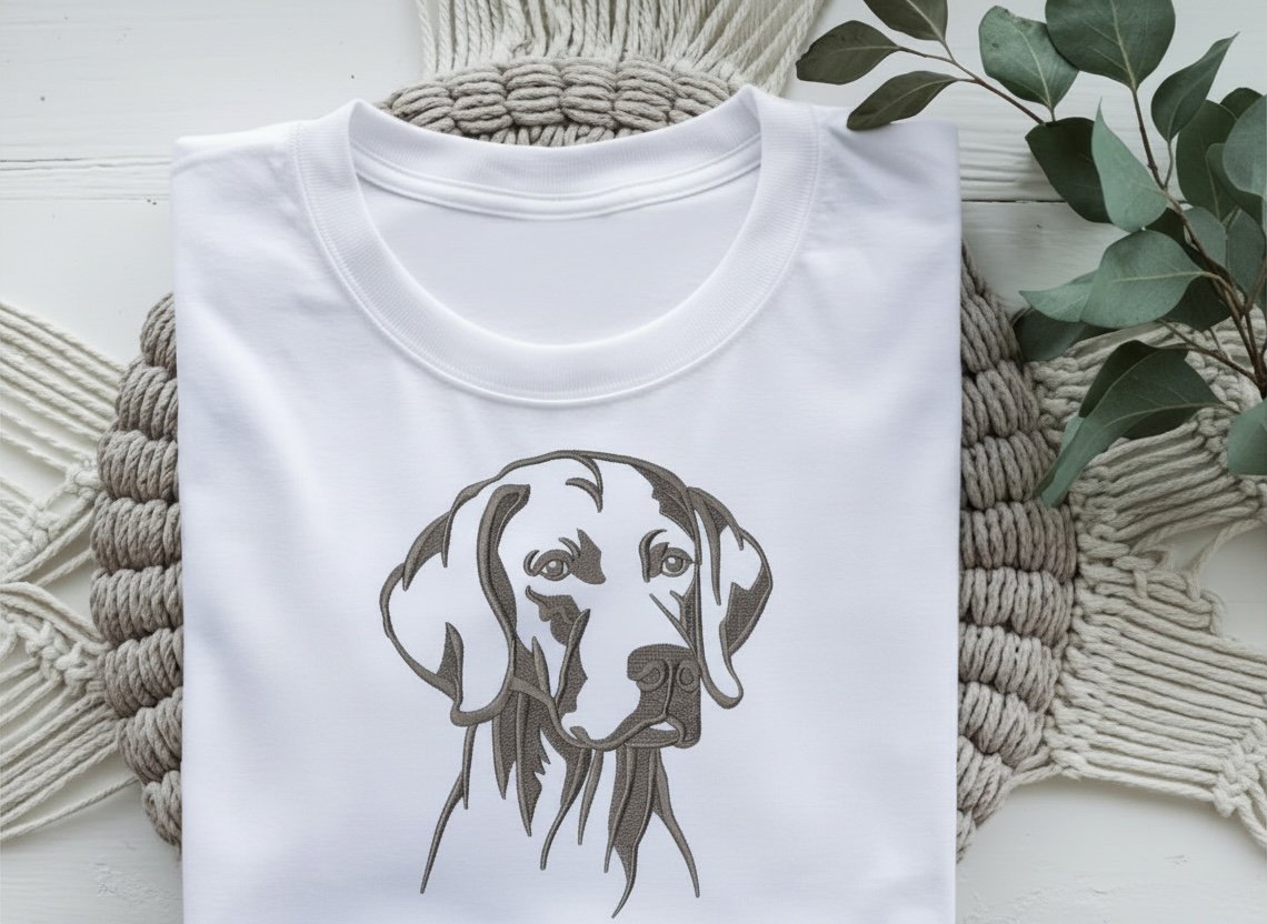 Bordado personalizado — retrato de cão, Loja de Presente Madeira